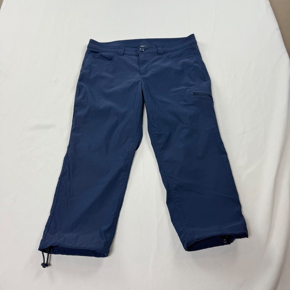 Eddie Bauer Pants - Eddie Bauer Navy Blue Cargo Capri Pants Women Size 8 Outdoor Travel Lightweight
